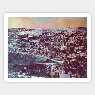 Panoramic Splendor of Jerusalem Sticker